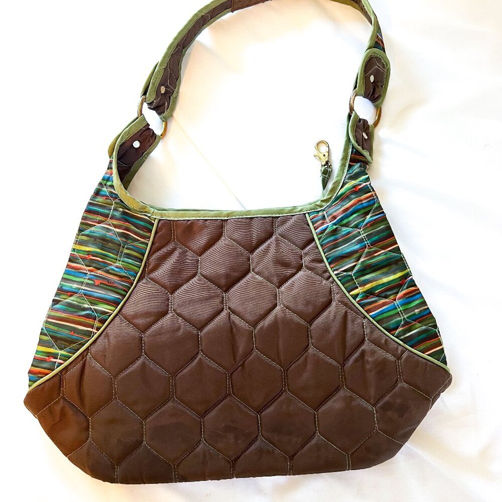 Cinda B Purse mini Hobo Tote Bag Purse Belize Brown - Picture 4 of 15